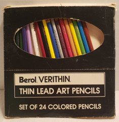BEROL VERITHIN LEAD ART PENCILS – SET OF 24 COLORED PENCILS – 731 – TRUE VINTAGE