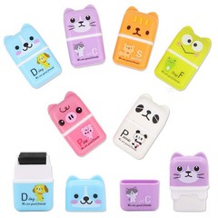 6 Pcs Cute Pencil Eraser, Cartoon Animal Themed 3cm x 1.5cm x 5cm, Assorted