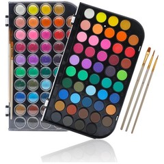 Compact 48 Color Watercolor Paint Set – Perfect for Card Making & Illustrations