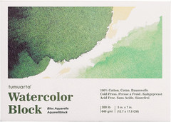 Watercolor Block 300 LB, 640 GSM, 100% Cotton, 5X7”, 10 Sheets, Acid Free, Co…