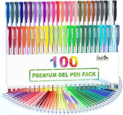 100 Pack Gel Pens Set, 50 Colors Gel Pens with 50 Refills Gel Pen Set for Adu…