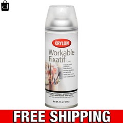 Protective Workable Fixatif Spray – 11 Ounce Clear Aerosol for Reworking Art