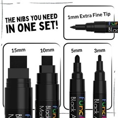 Black Acrylic Pen for Wood & Fabric – Water Resistant