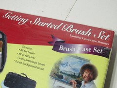Bob Ross Getting Started Brush Zip Case Set Includes 4 Brushes Brand New RARE
