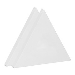2 Pcs Triangle Stretched Canvas, 6”x6” Pure Cotton Blank Canvas, White