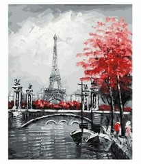 Paint By Numbers DIY Kit Abstract Paris City Europe 40CMx50CM Canvas