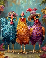 Chicken Paint by Numbers Kits for Adults,Easy Adult Painting by Number on Can…