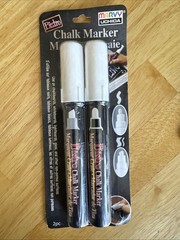 Chalk Markers Bulk Set. Silver, White, Pastel Pink. All New! Bistro, marvy