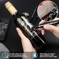 3Pcs Silver Liquid Mirror Chrome Markers Permanent Art Liquid Chrome Marker Set,