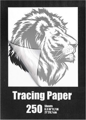 Tenare 250 Sheets Carbon Tracing Paper for Drawing 8.3 x 11.7 Inch, Clear