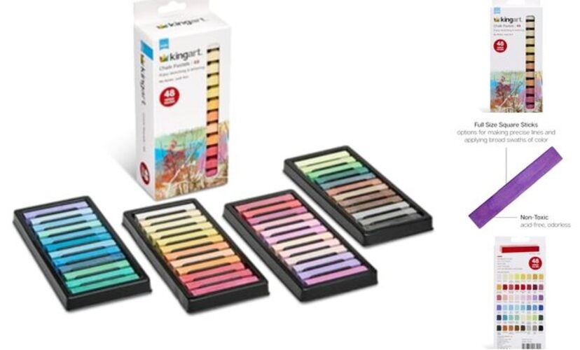 StudioColored Pastels Colored Square Chalk Piece 48