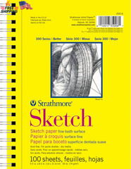 Strathmore 300 Series Sketch Pad, 5.5X8.5 Inch, 100 Sheets, Side Wire – Artist S