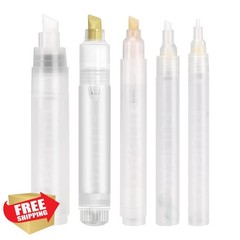 FULIBAO 5 Pack Empty Paint Markers 3-11mm Chisel Tips