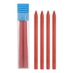 8Pcs 5.6mm 2B Carpenter Pencil Refill, Solid Dry Pencil Refill, Red