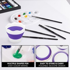 Acrylic Paint Set for Adults & Kids – 37PCS Art Painting Supplies Kit with 18…