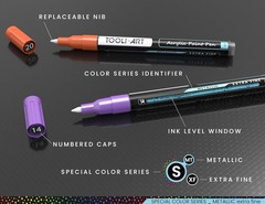 Metallic Acrylic Markers Set – Water-Based & Quick-Drying