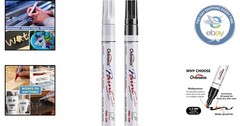 2-Pack Permanent Paint Pens – White & Black, Waterproof & Quick-Drying