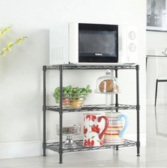 Concise 3 Layers Carbon Steel & PP Storage Rack, Kitchen Storage Rack RT