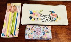 MAKING ART FOR JOY’S SAKE WATERCOLOR PAINTS BRUSHES ZIP BAG SET KRISTY RICE NEW