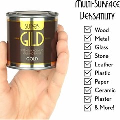 Super GILD Platinum Acrylic Paint – High Pigment Metallic Enamel, 125ml, Mult…
