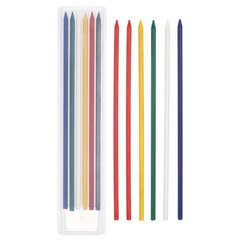 12Pcs 2.8mm Carpenter Pencil Refill, Solid Dry Pencil Refill, Multicolor