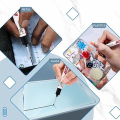 Precision 10 PCS Long Head Marking Pens – Broad Nib & Fast-Dry Ink in 5 Colors