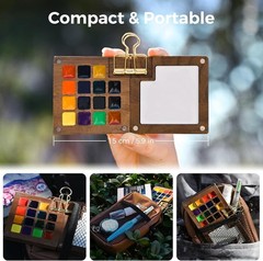 Funto Mini Watercolor Paint Set, All-In-One 15 Fl Oz (Pack of 1), brown