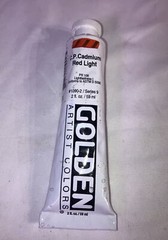 Golden Heavy Body Acrylic Color Pain ((C.P. Cadmium Red Light )) 2 Oz Tube.