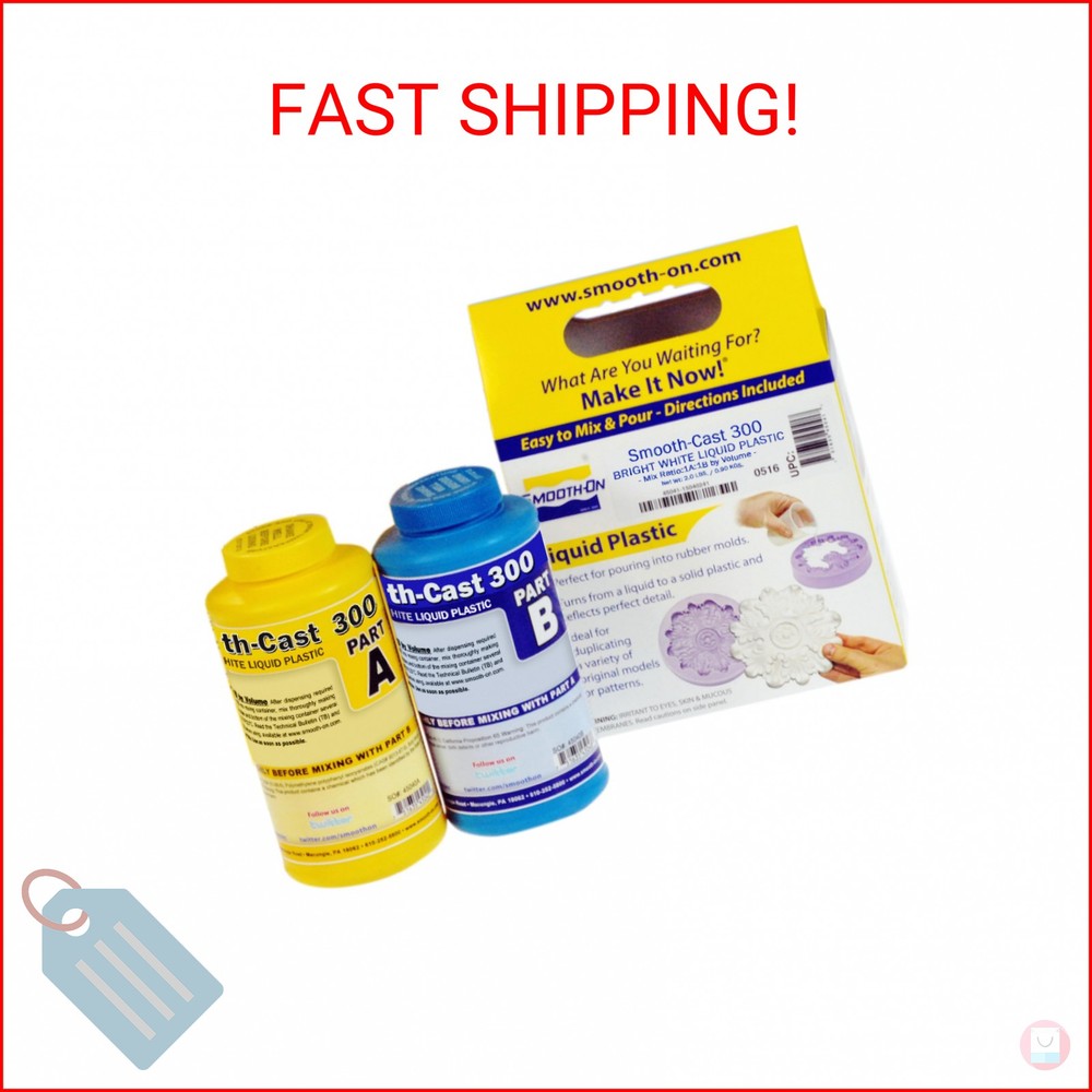 Smooth-Cast 300 – Bright White, Ultra Low Viscosity Liquid Plastic – Pint Unit