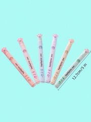 6pcs Cat Paw Highlighter Pen Set–Cute Pastel Mixed Color Markers for School-UK