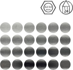 High-Quality 9B-9H Graphite Pencils, Set of 24