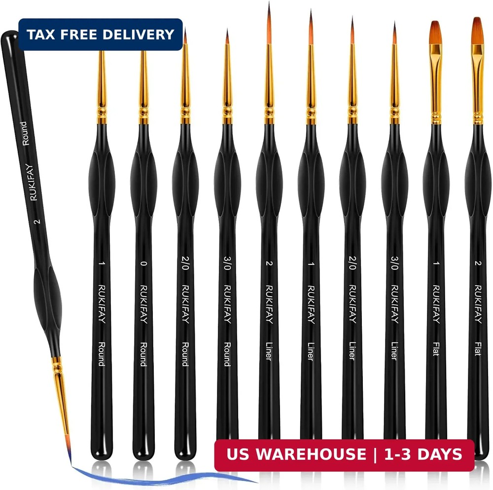 Paint Brushes Set Art Supplies, 11 PCS Miniature Paint Brushes for Acrylic Paint