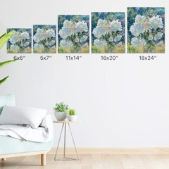 16×20 inch Stretched Canvas for Painting, Pack of 5, Primed, 100% Cotton 5/8 …