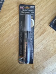 Chalk Markers Bulk Set. Silver, White, Pastel Pink. All New! Bistro, marvy