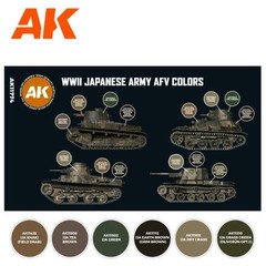 AK Interactive WWII Japanese Army AFV Colors Set 3G AKI 11774