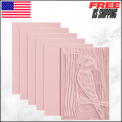 Linoleum Blocks for Printmaking Soft Rubber Stamp Carving Block Kit 6-Pack 4×6″