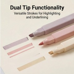 12Pcs Aesthetic Pastel Highlighters Bible Study No Bleed Double-Ended Pens