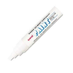 Uni-Ball PX-30 Paint Marker Broad Point White Opaque Oil Base School Office Art