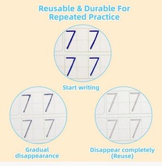 Set Of 4 Handwriting Practice for Kids Grooved Writing Book Magic Copybook Reuse
