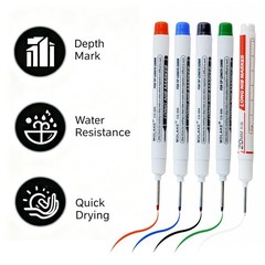 Zhhanhanw 10 Pcs 20MM Long Head Deep Hole Marker Pens,Multi Multicolor