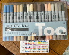 TOO Copic Ciao Starter 72 Colors B Set Pens Color Pens Alcohol Markers Box