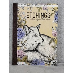 Bendon Advanced Coloring Book Etchings Vintage Style Illustrations Fox Roses