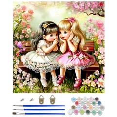 Bestie Paint by Numbers Kit for Adults, Paint by Number Kits on Canvas for Beg