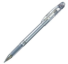 NEW 12-PK Pentel Arts Slicci 0.8mm Gel Roller Pens Metallic SILVER INK lettering