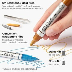 Arteza Acrylic Markers | Metallic – Set of 20