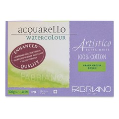 Fabriano Artistico Watercolor Block Extra White Drawing Painting Pad 7×10 Inch