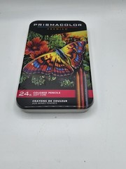 24-Color Prismacolor Soft Core Colored Pencils Set with Tin Case,