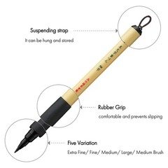 Bimoji Brush Pen, 5 pcs set (Extra Fine, Fine, Medium, Large, Medium Brush), …