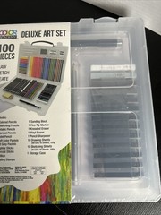 Color Academy Deluxe Art Set 100 Pieces Draw Sketch Create New