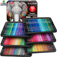 KALOUR 180 Colored Pencil Set for Adults Artists – Rich Pigment Soft Core -12 Me